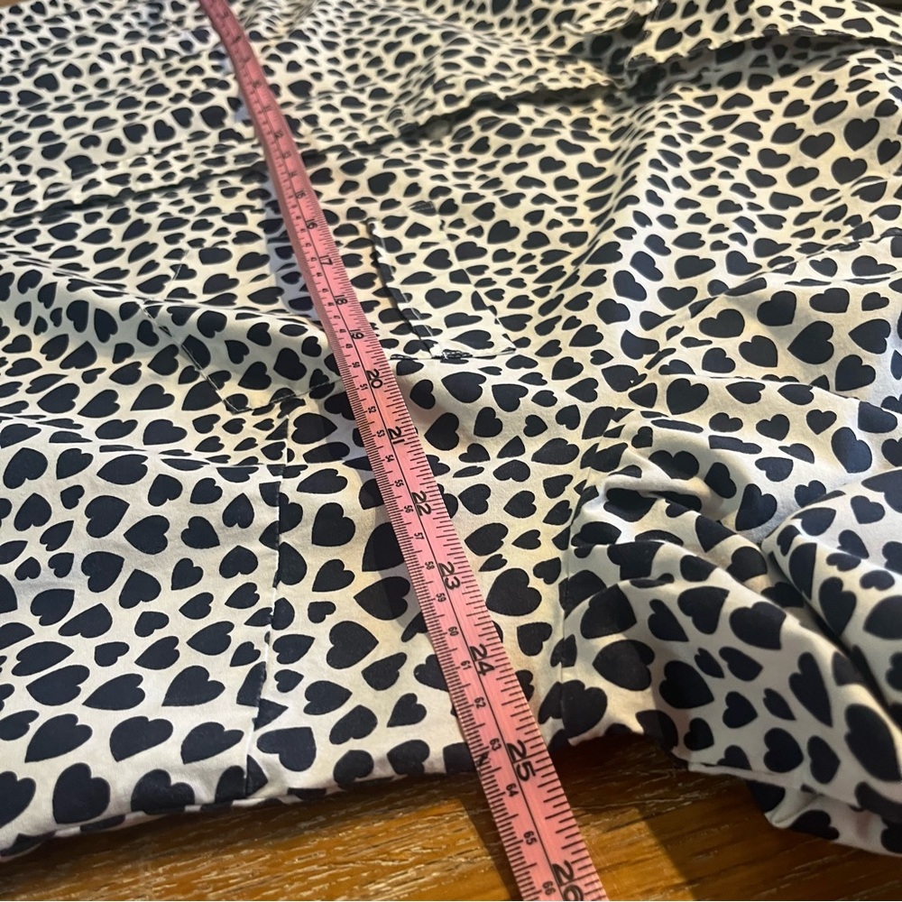 J. Crew B&W Heart Pattern Shirt - Picture 4 of 5